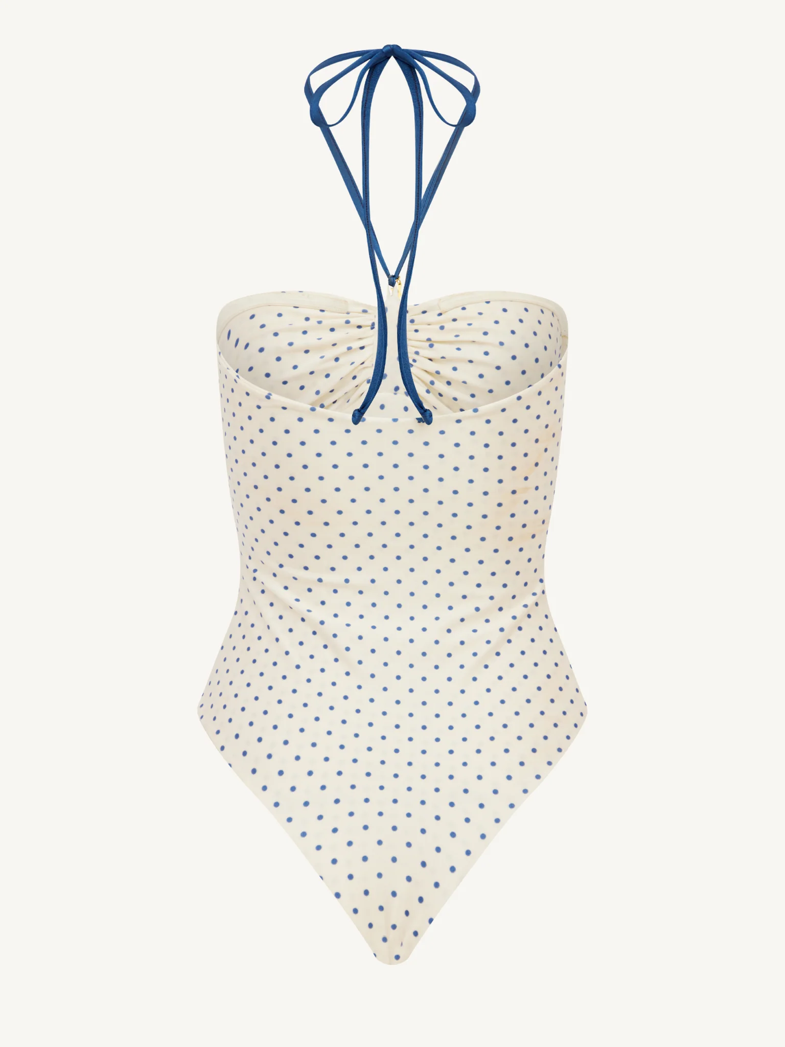 Alana Halter One-Piece - Navy Polka - Image 2