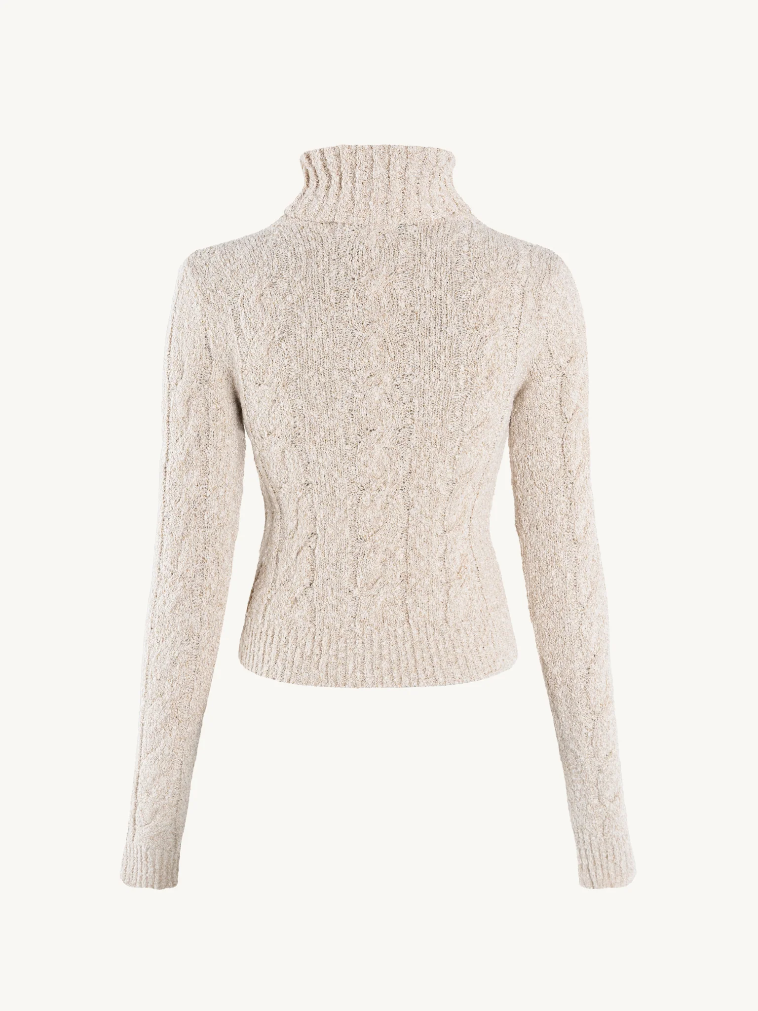 Angelina Cable Knit Sweater - Snow - Image 5