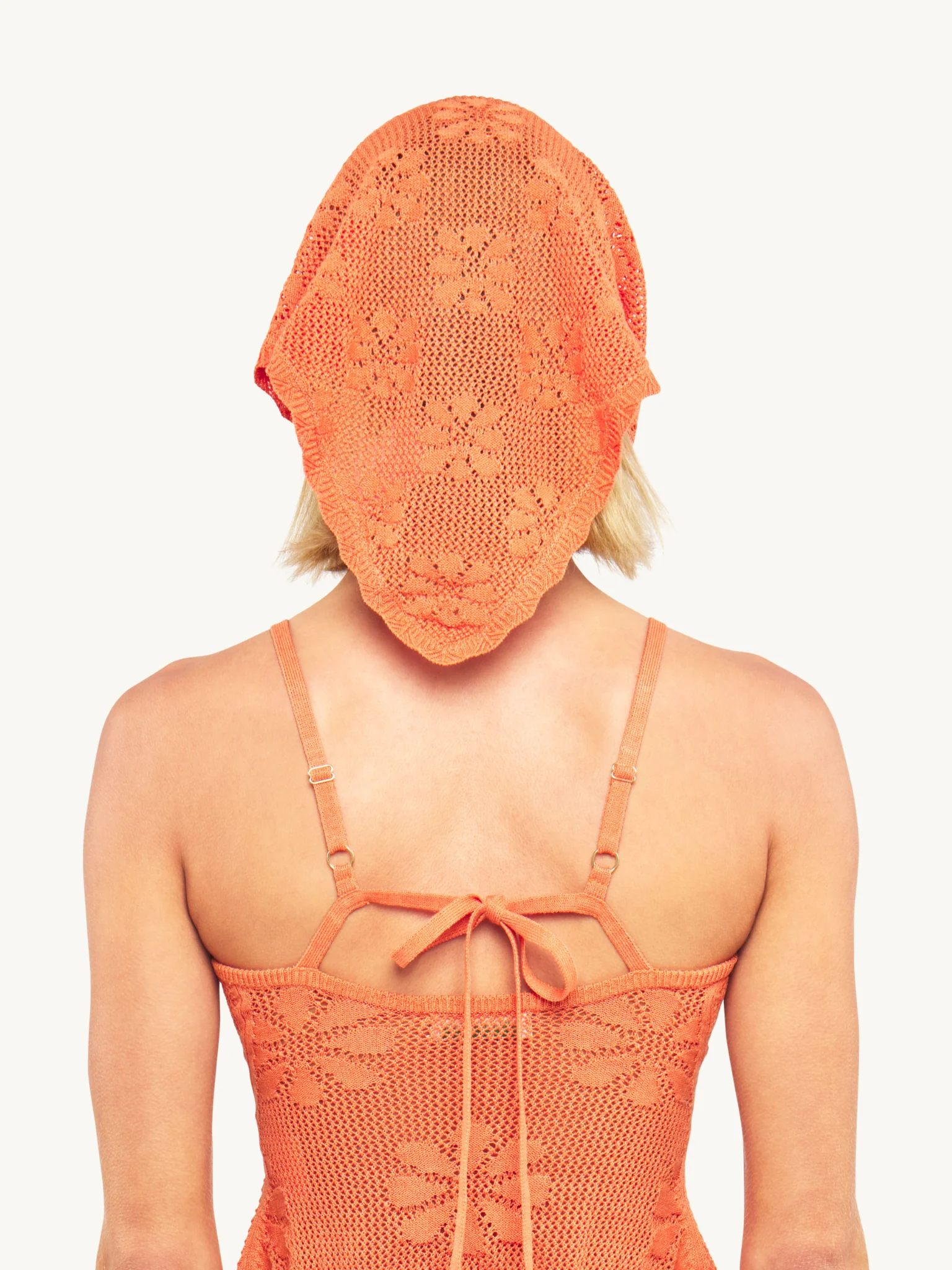 Bruna Crochet Bandana - Tangerine - Image 4