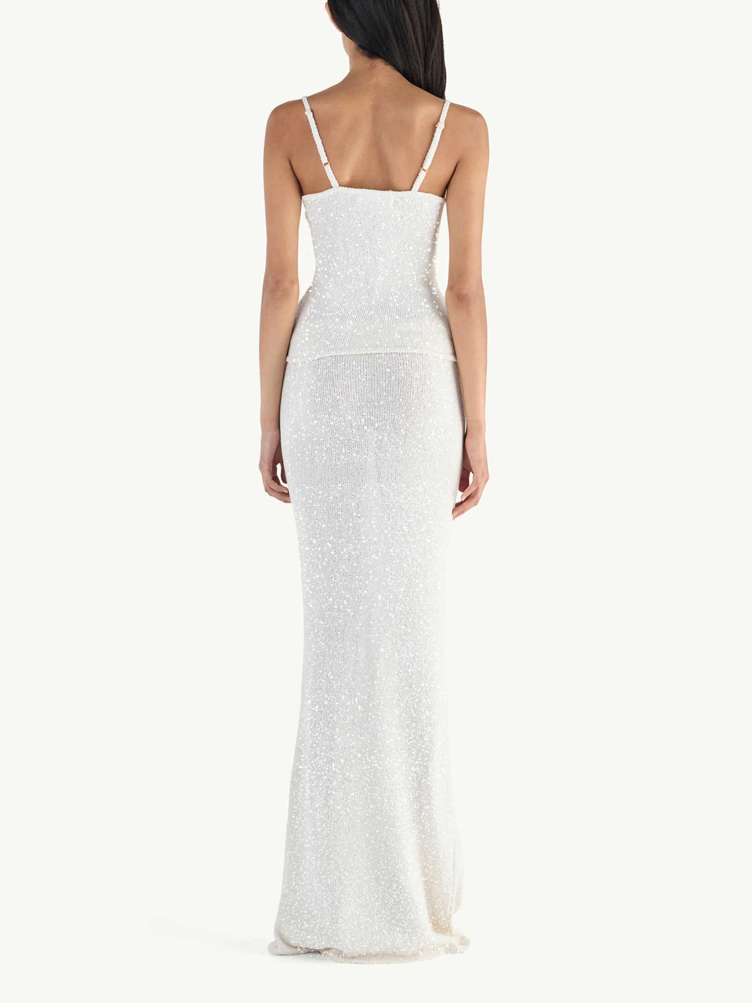 Carolina Embroidered Skirt - Star White Sequin - Image 4