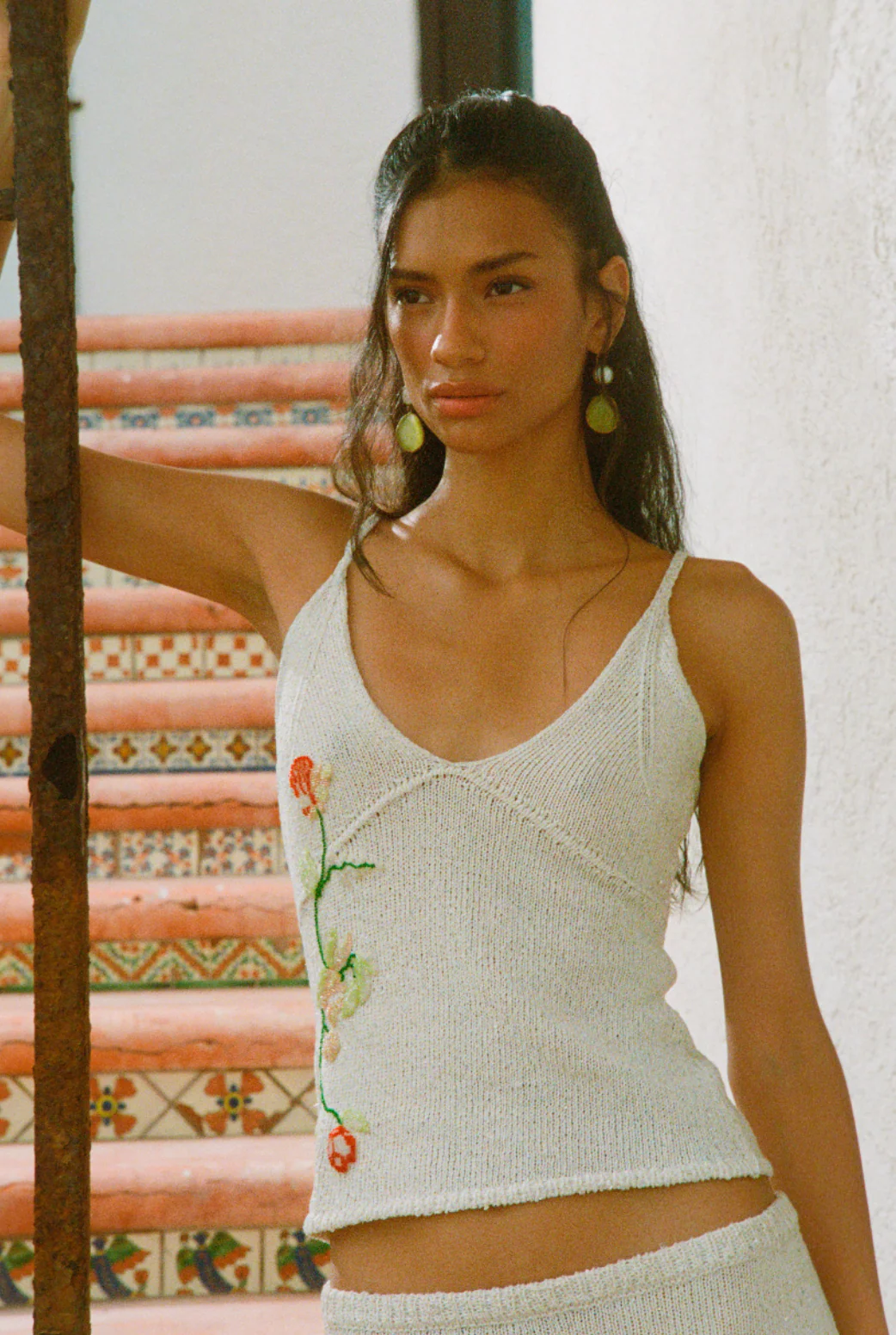 Carolina Embroidered Skirt - Star White Sequin - Image 6