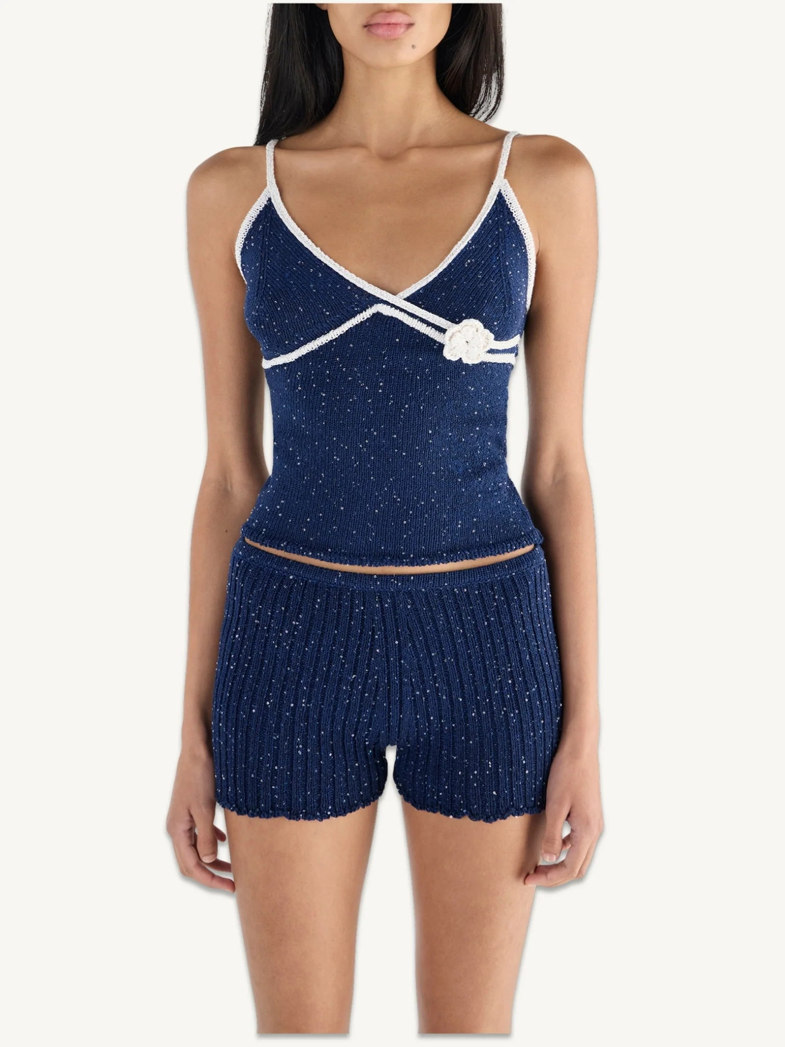Delilah Camisole - Navy Sequin - Image 3