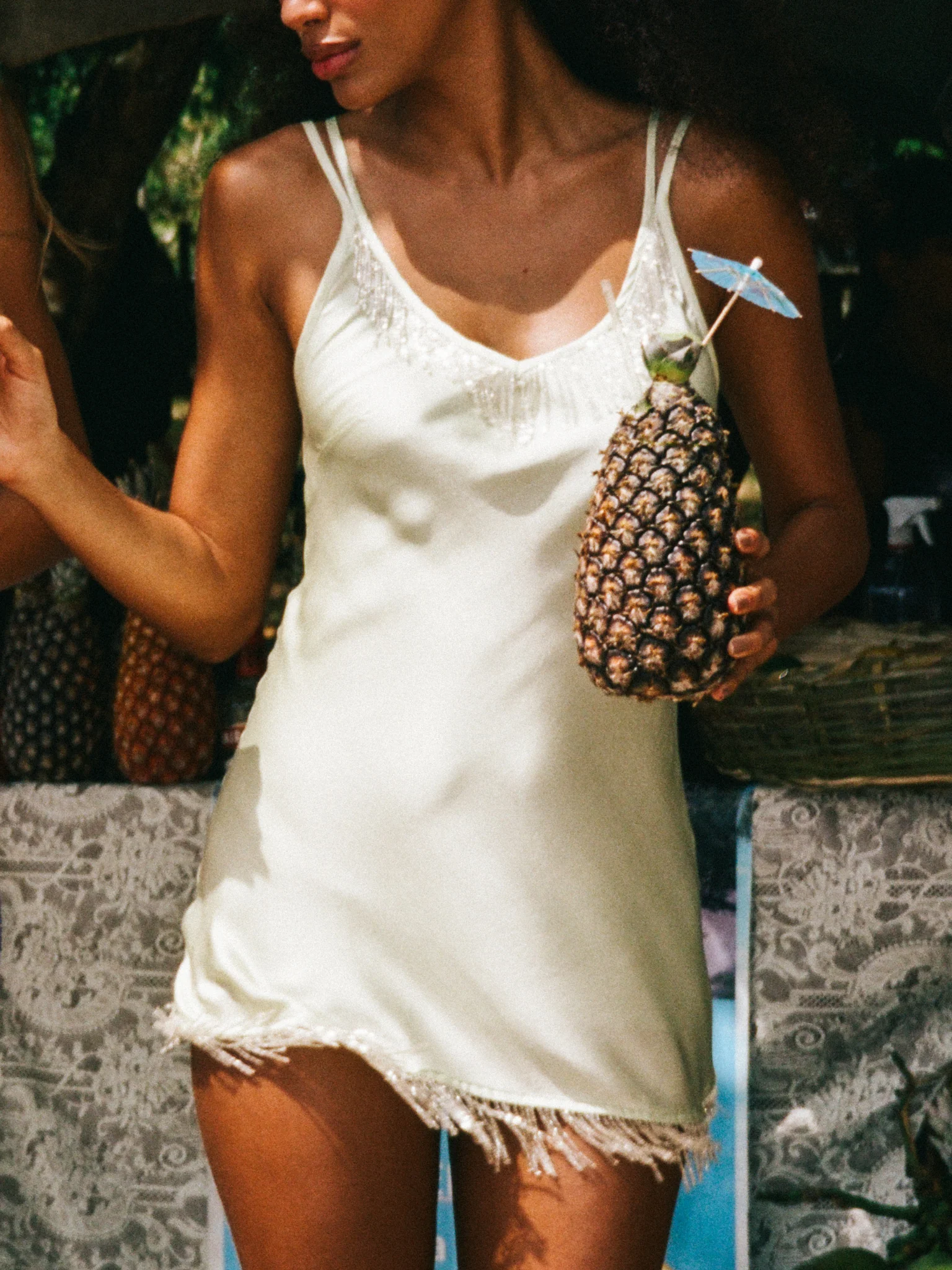 Eliana Beaded Mini Dress - Seafoam - Image 2