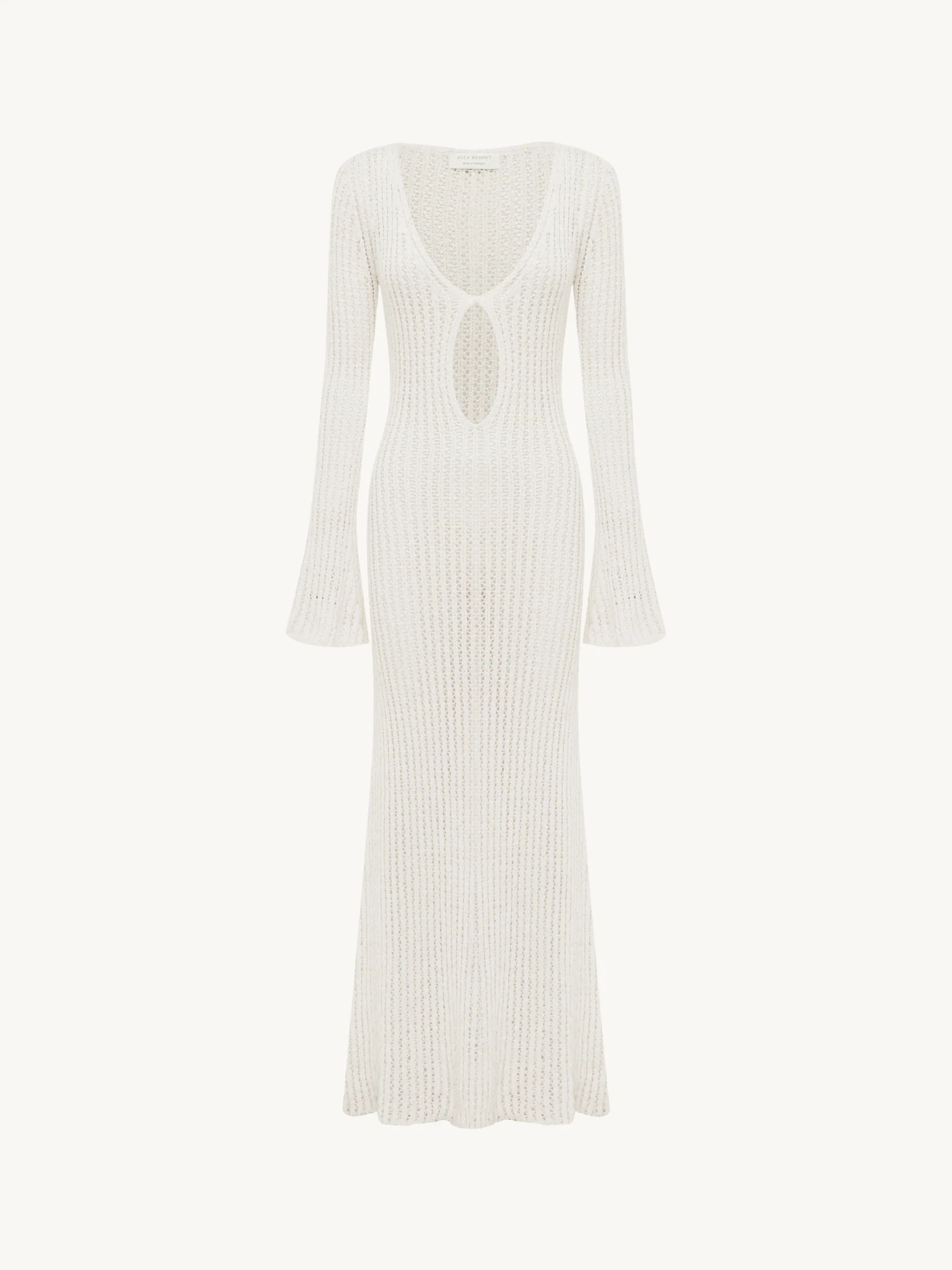 Fernanda Crochet Dress - Salt Sequin