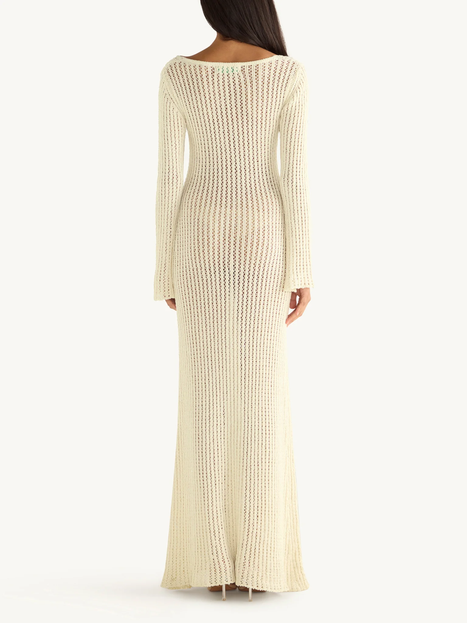 Fernanda Crochet Dress - Salt Sequin - Image 3