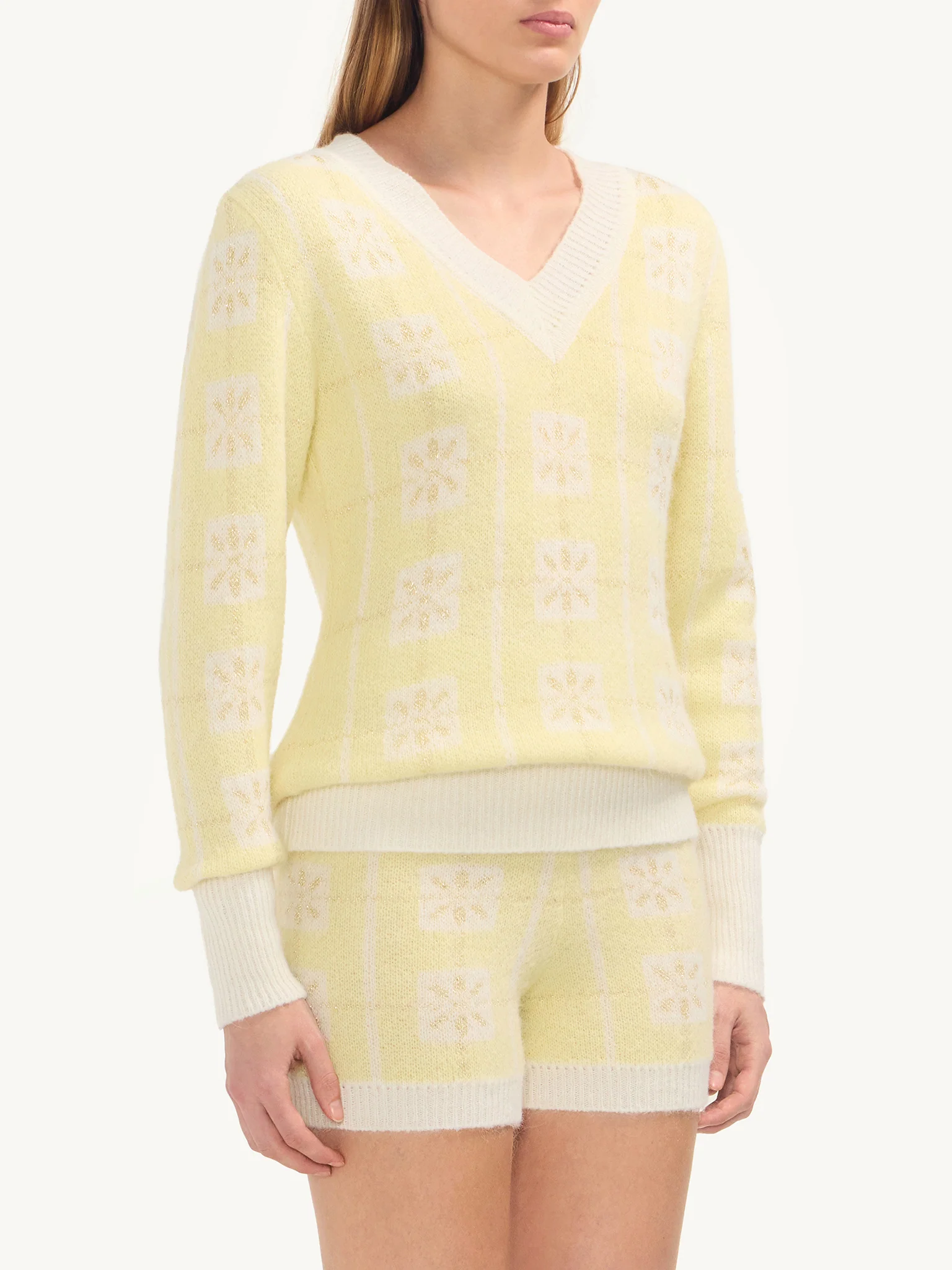 Gigi Jacquard Sweater - Butter - Image 3
