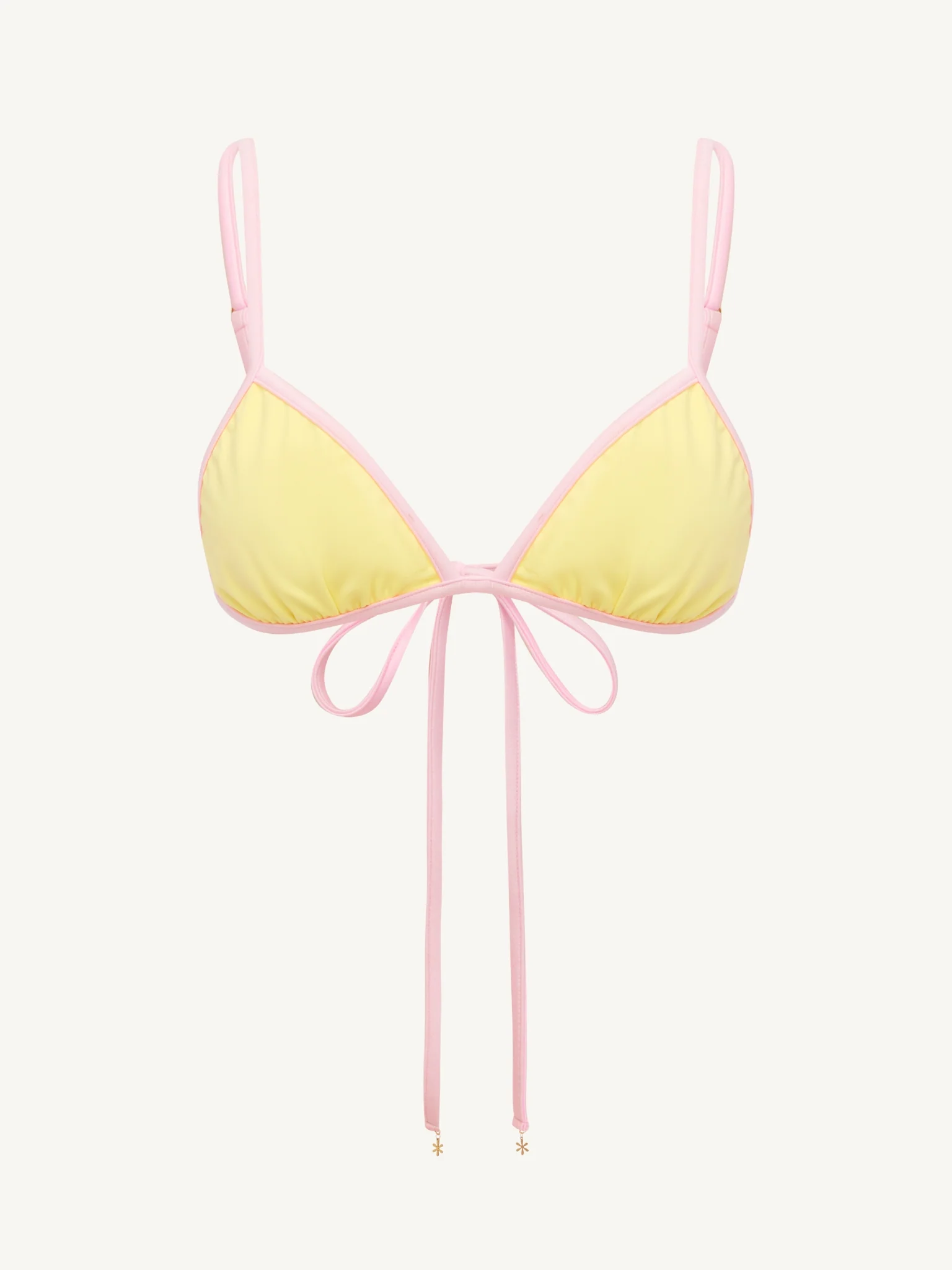 Iara Bikini Top - Lemon/Pink Salt