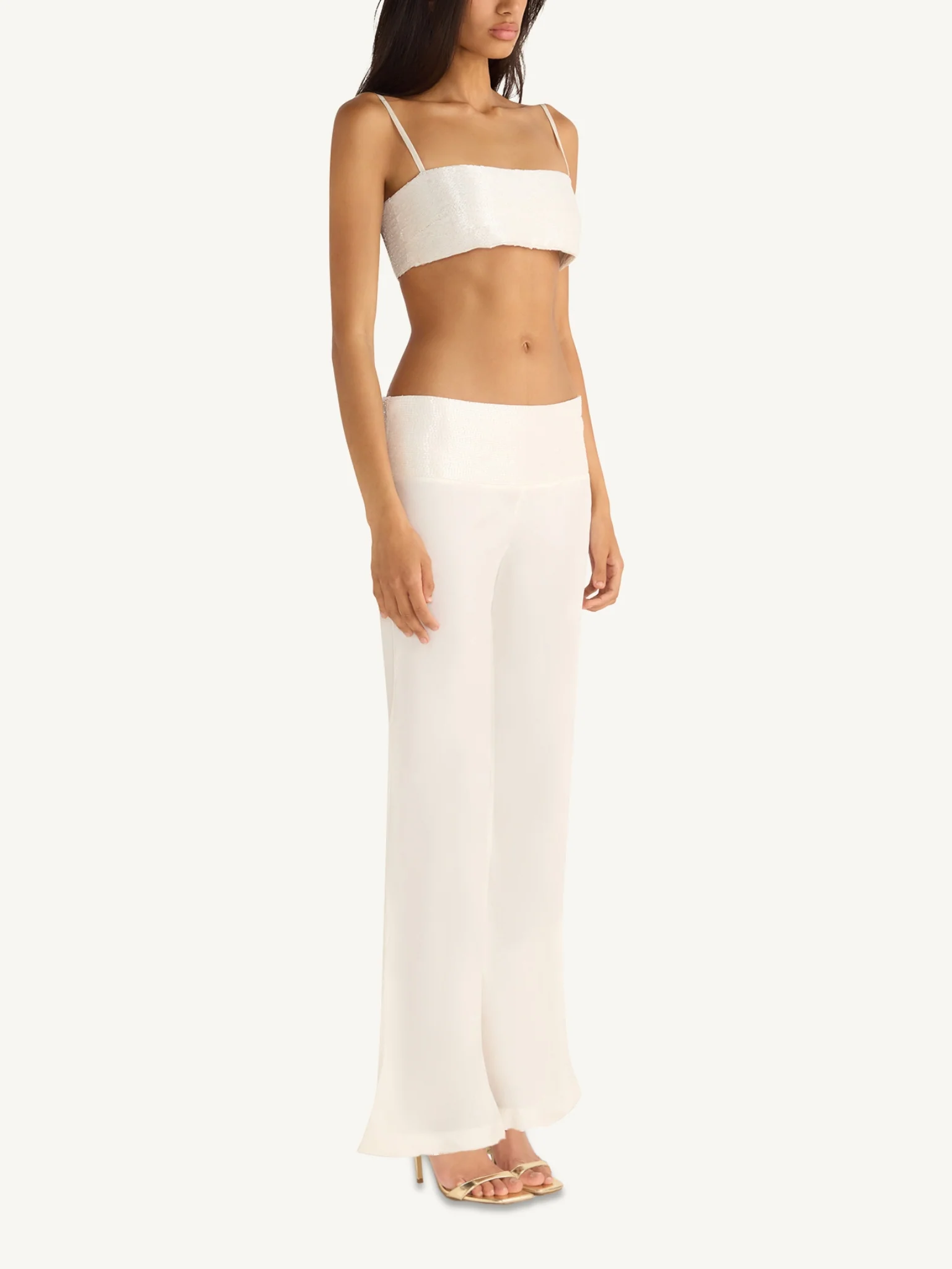 Iris Hand Beaded Bralette - Salt - Image 3