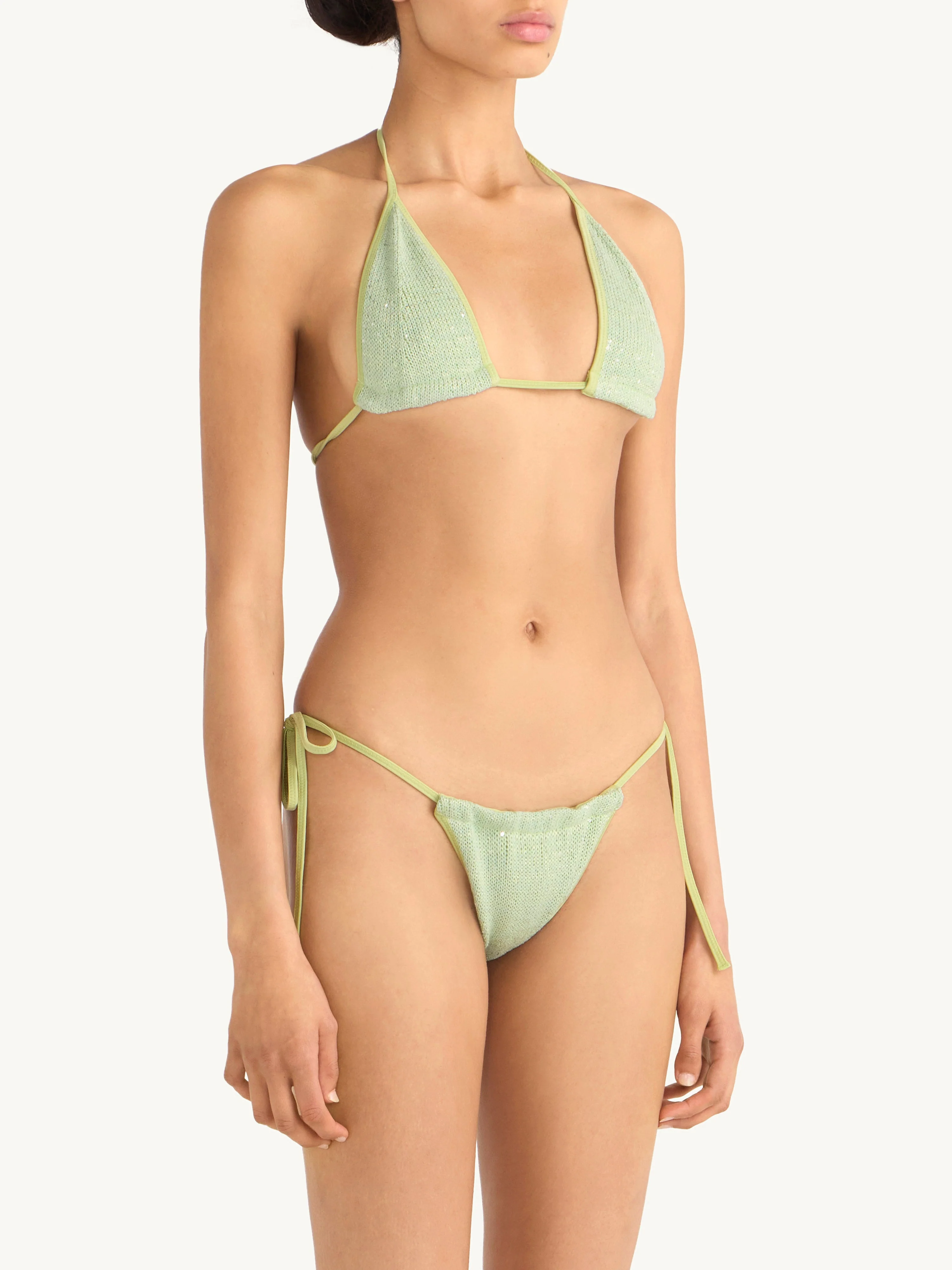 Lio Bikini Bottom - Sage Sequin - Image 3