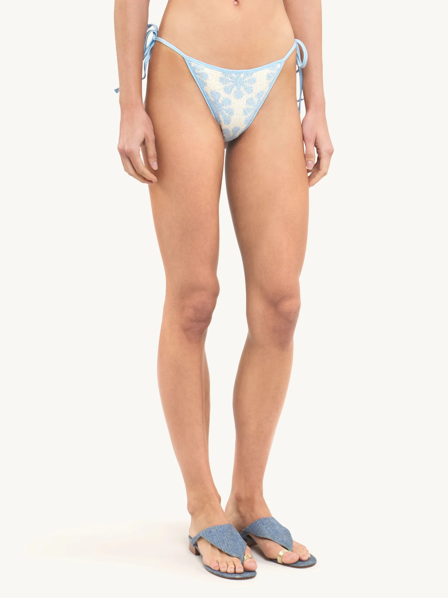 Lio Jaquard Bikini Bottom - Salt/Sky Blue Delilah Sequin - Image 3