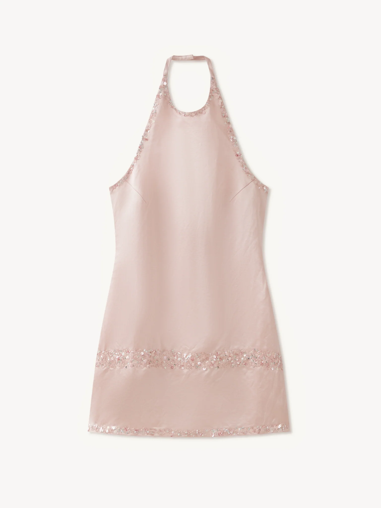 Marina Hand Beaded Mini Dress - Bon Bon Pink