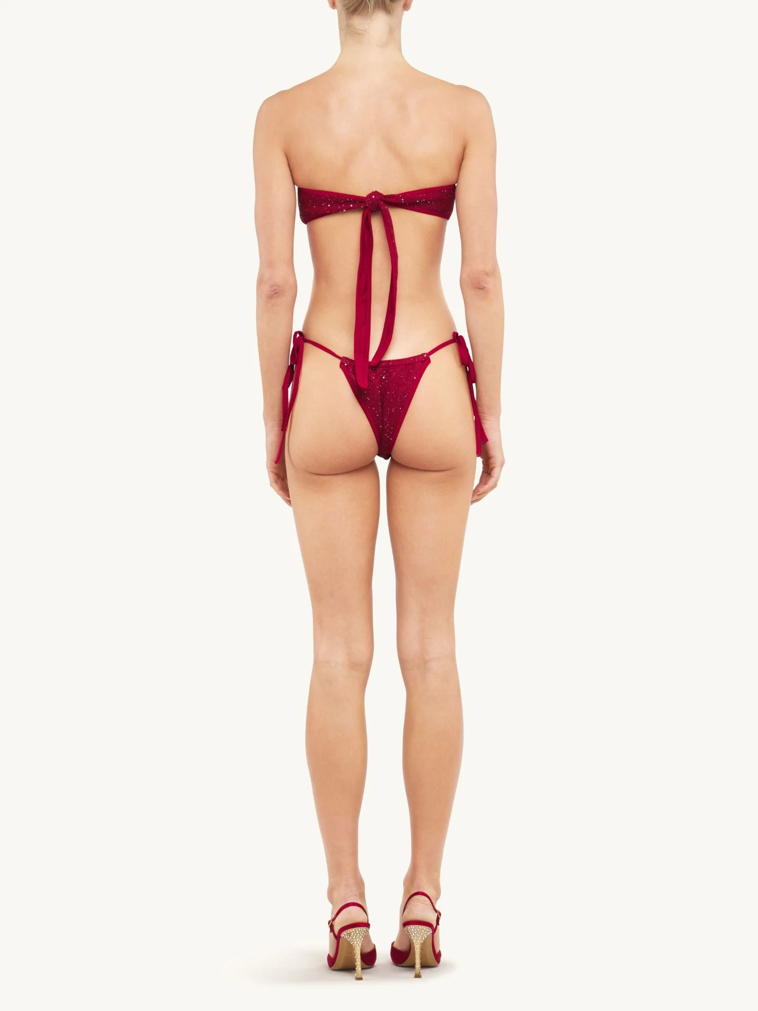 Mia Knitted Bikini Top - Wine - Image 4
