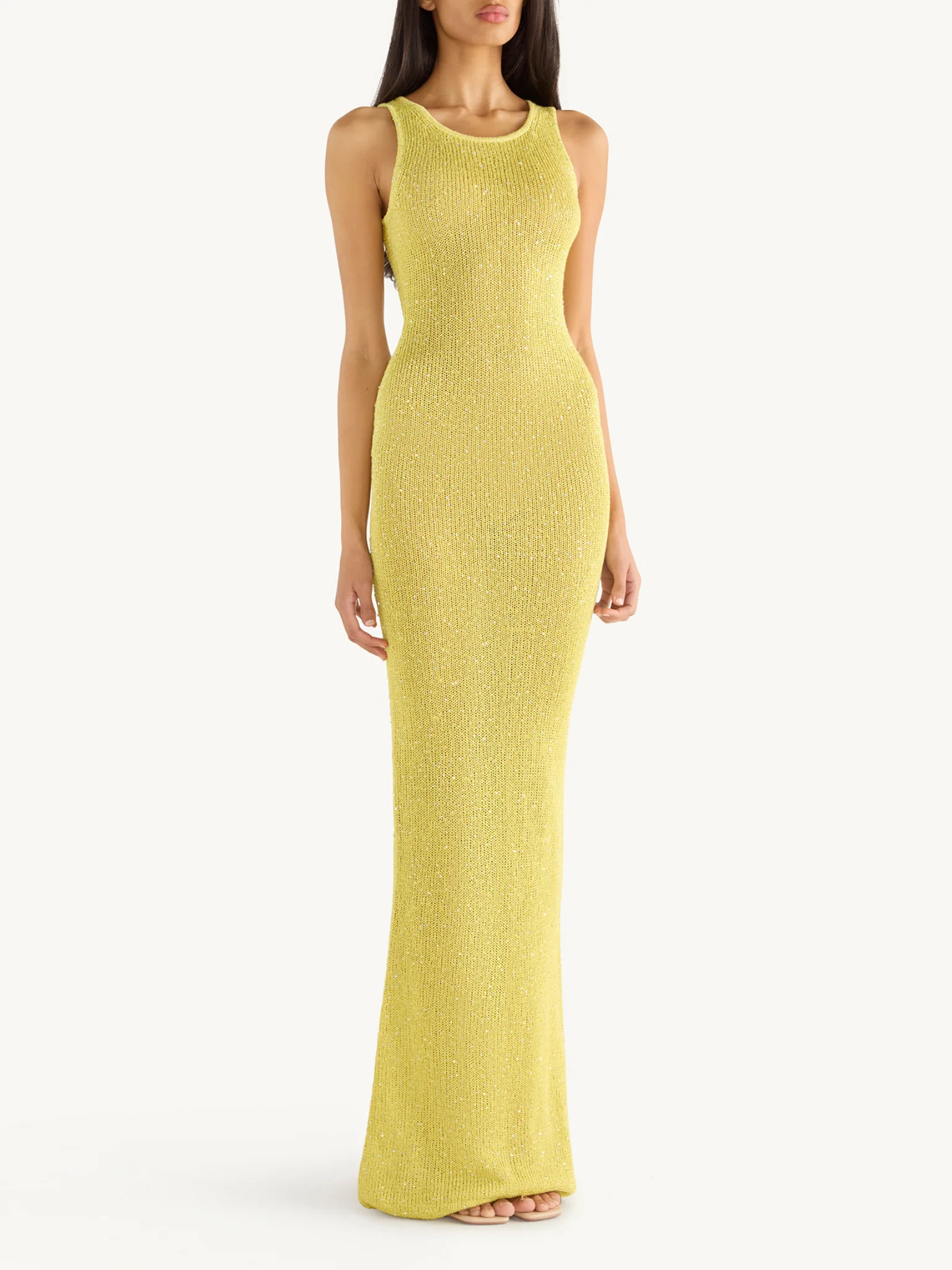 Natalia Dress - Chartreuse Sequin - Image 3