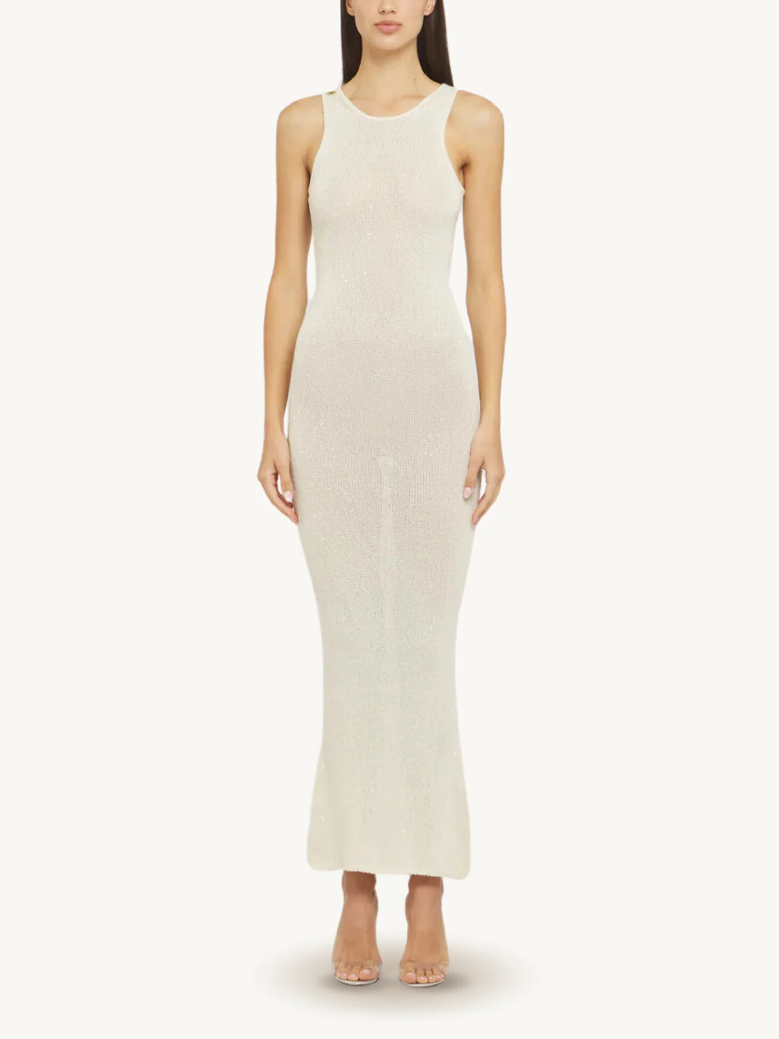 Natalia Dress - Ivory Sequin - Image 3