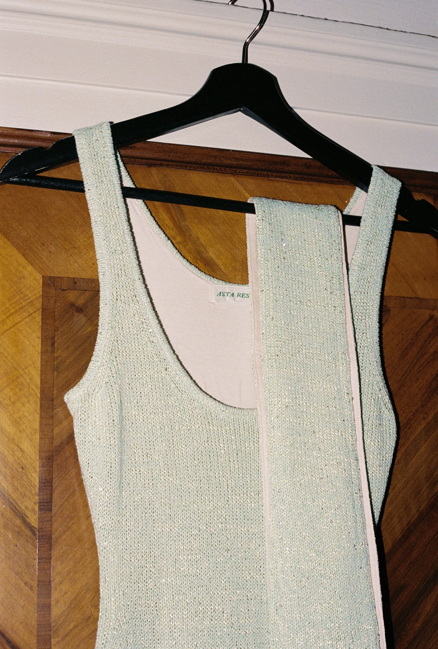 Natalia Skinny Scarf - Sage Sequin - Image 3