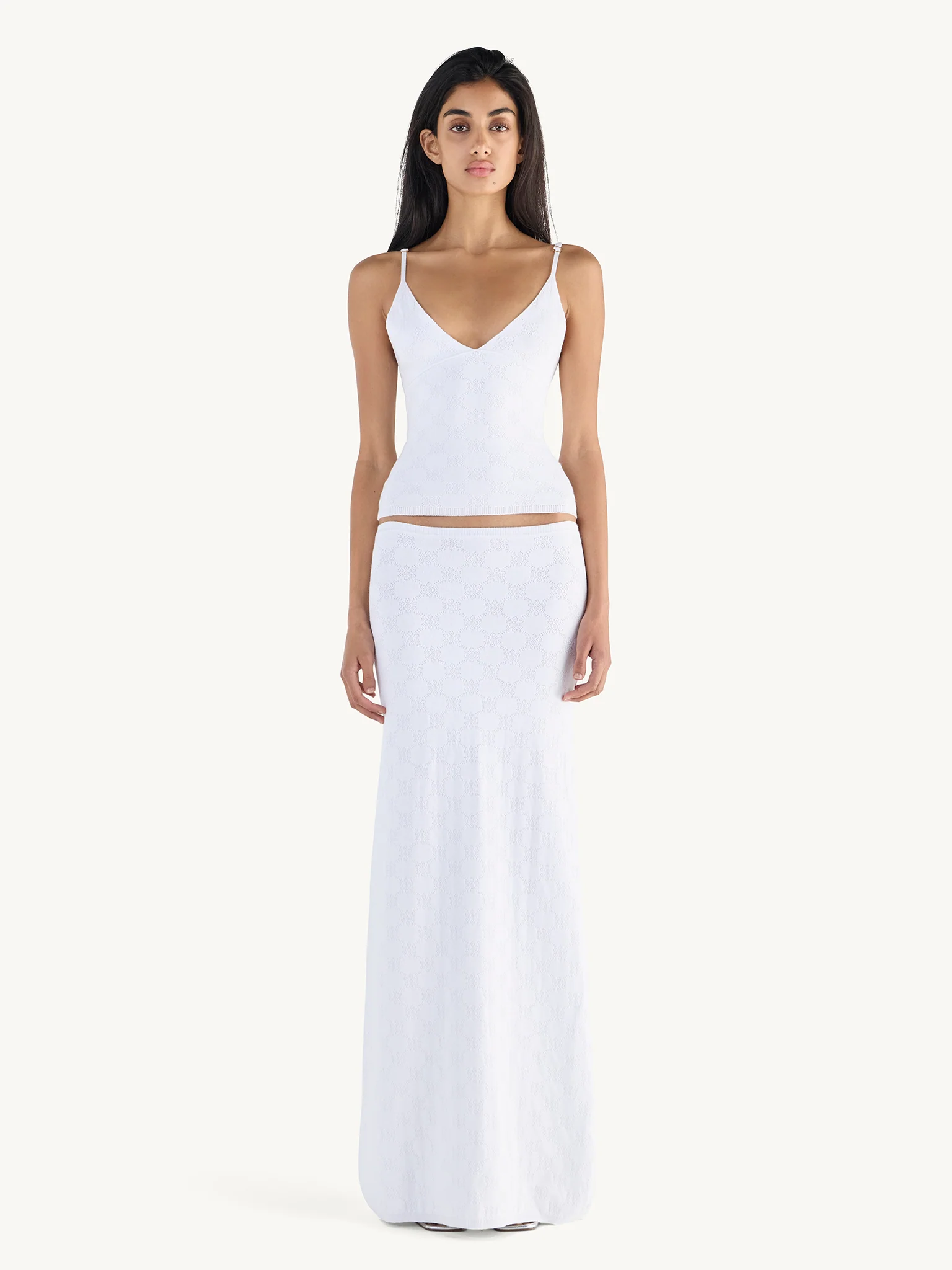 Pointelle Carolina Camisole - Salt - Image 2
