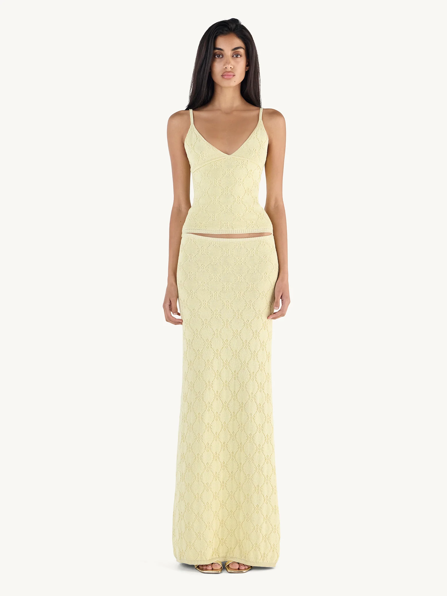 Pointelle Caroline Skirt - Lemon - Image 2