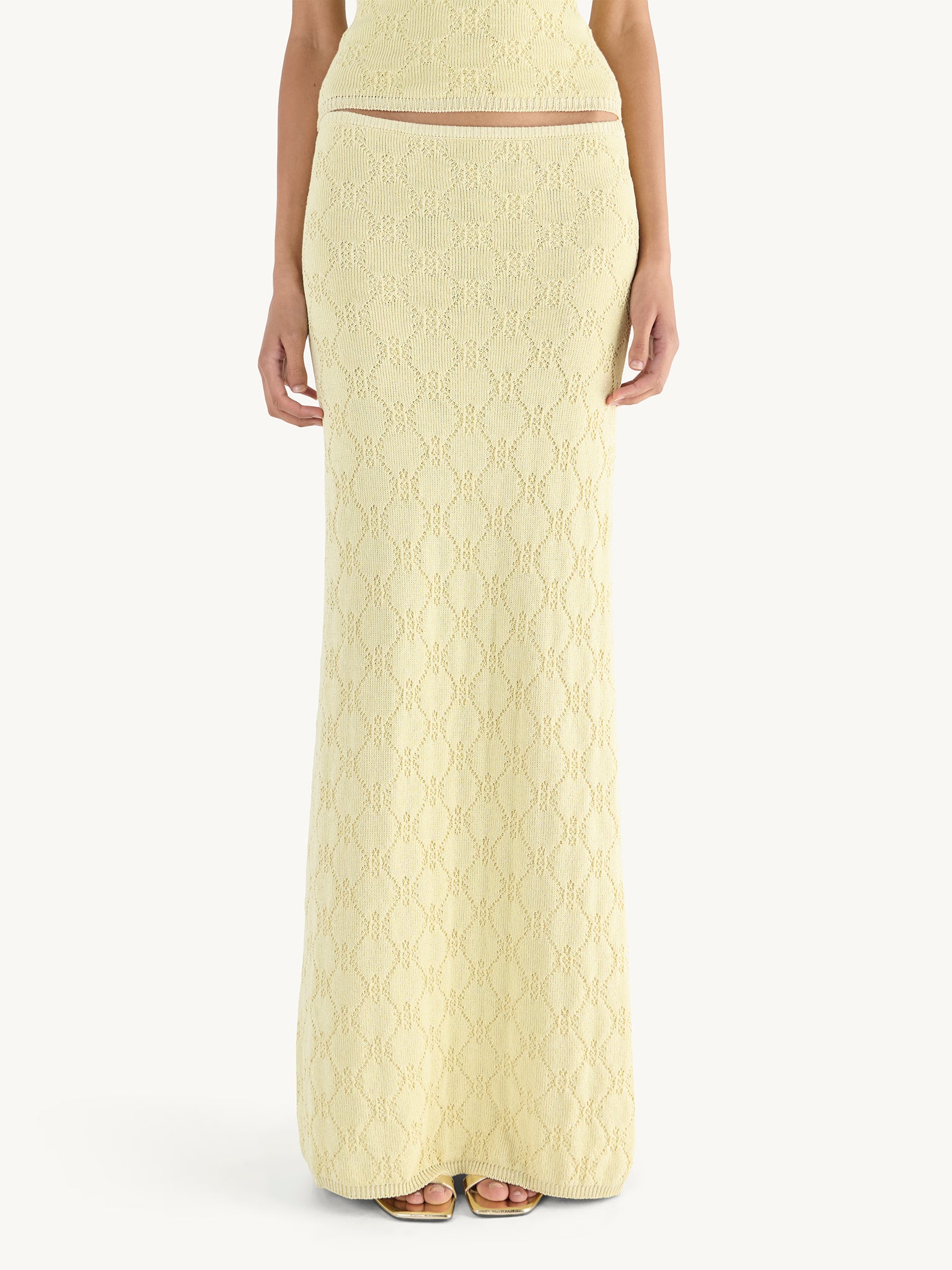 Pointelle Caroline Skirt - Lemon - Image 3