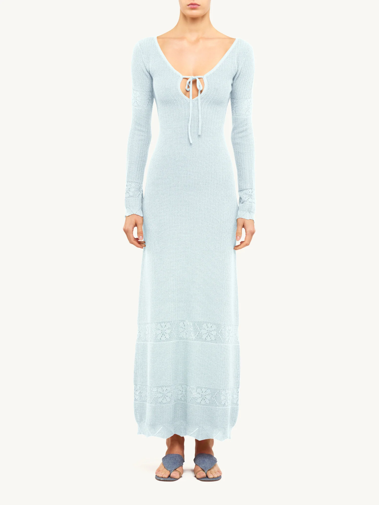 Rita Crochet Dress - Sky Blue - Image 3