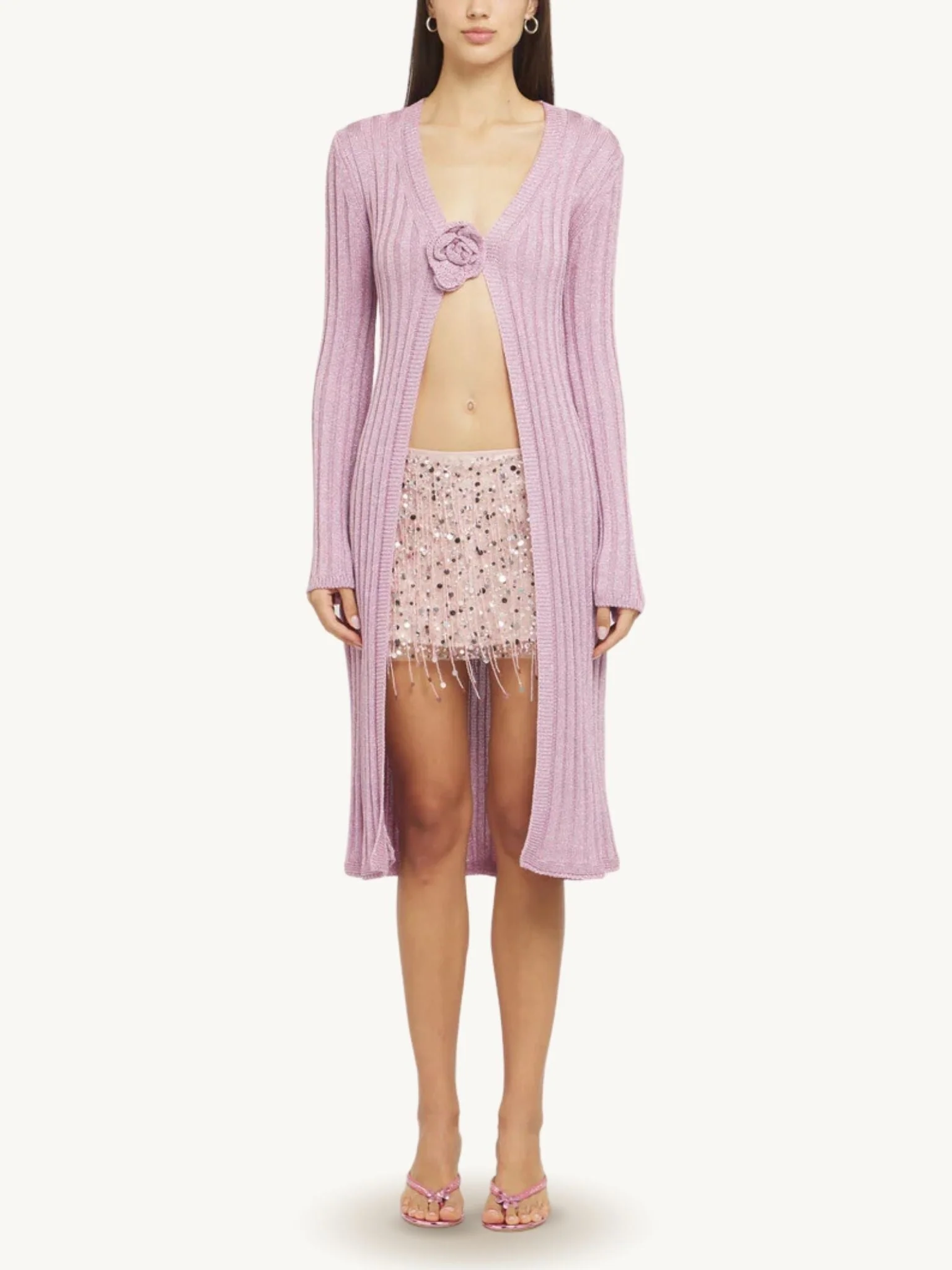 Rosie Cardigan - Mauve Lurex - Image 3