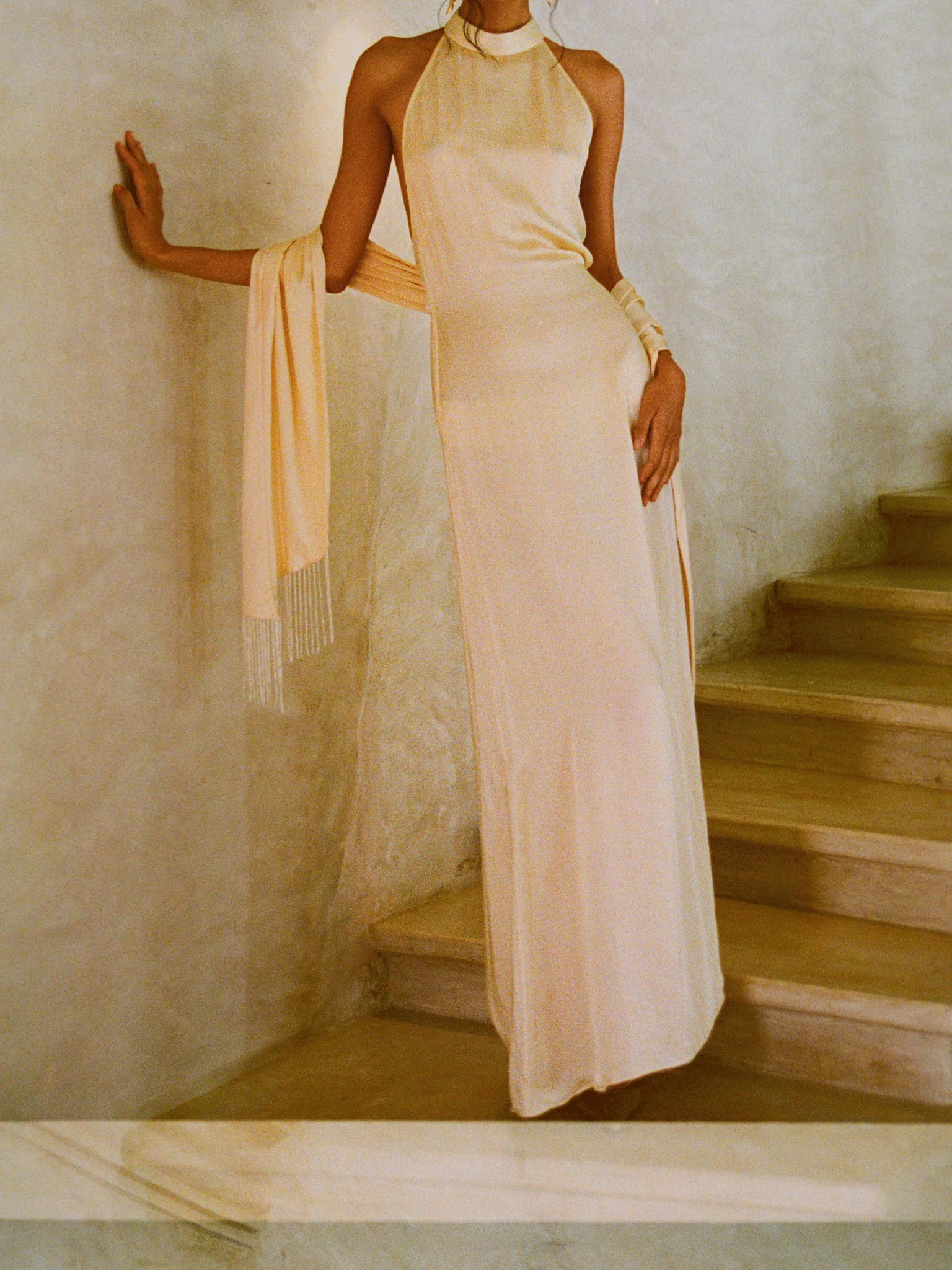 Stella Hand Beaded Dress - Lemon - Image 2