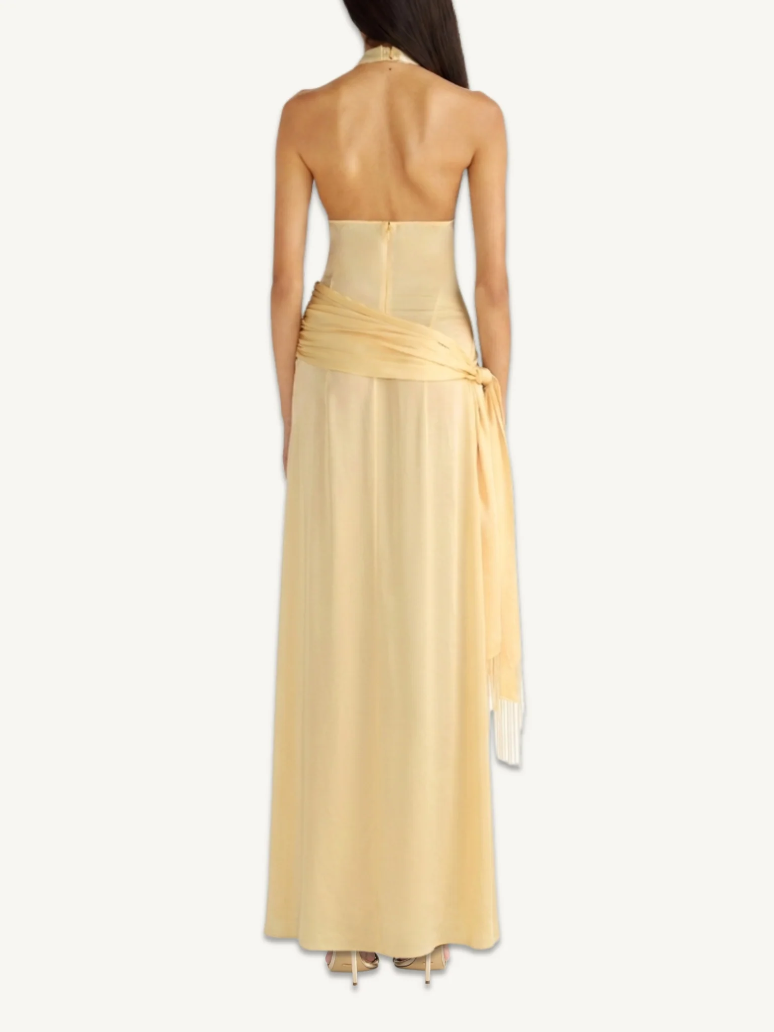 Stella Hand Beaded Dress - Lemon - Image 5