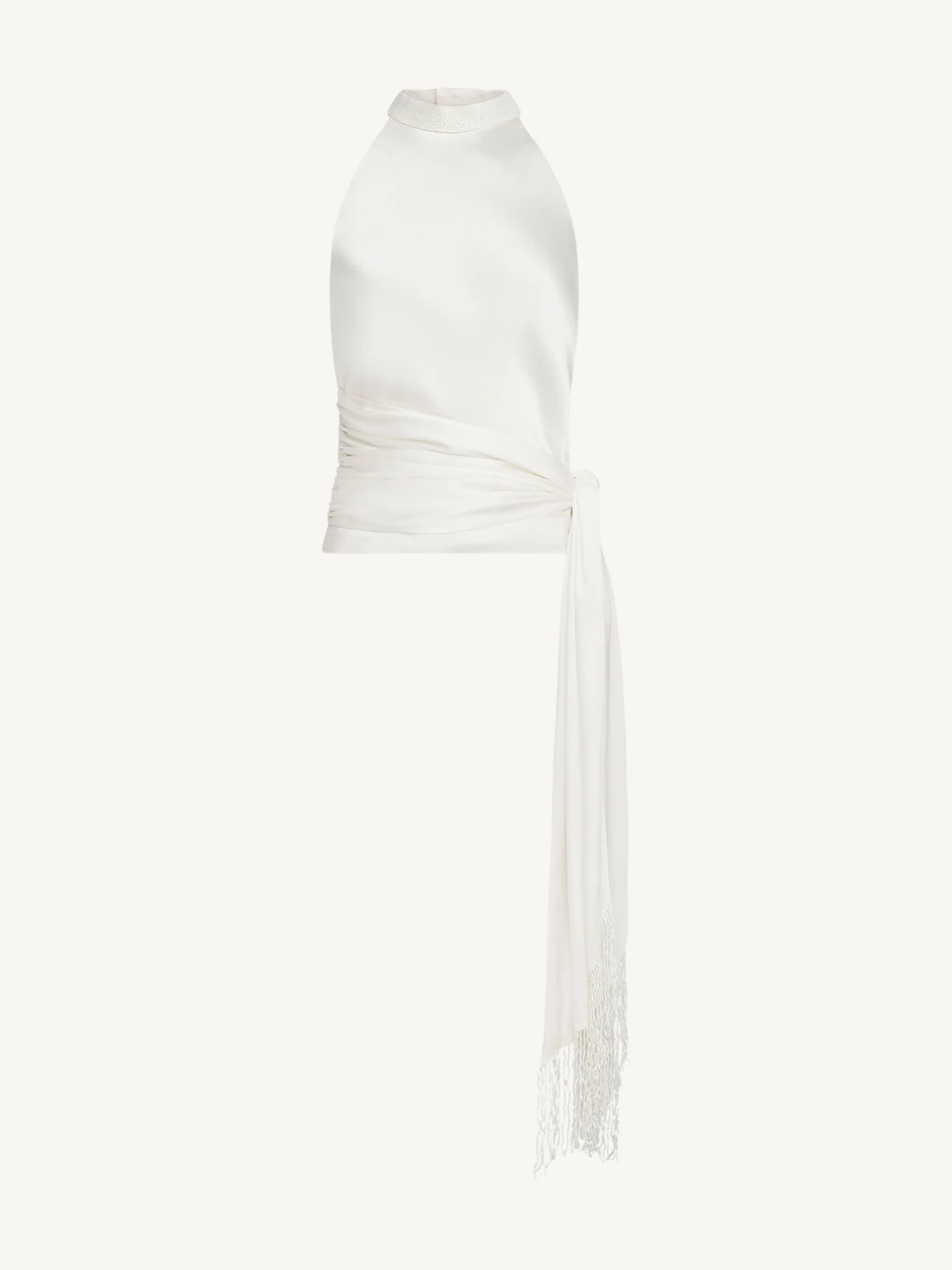 Stella Hand Beaded Top - Salt